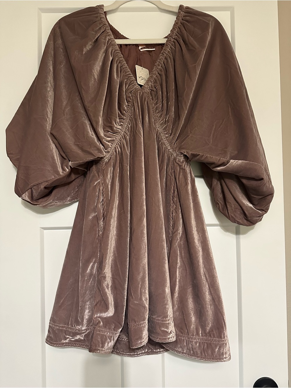 Free People Mauve Portia Mini Dress